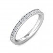 FlyerFit® Platinum Micropave Bead Set Wedding Band