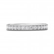 FlyerFit® 18K White Gold Micropave Bead Set Wedding Band