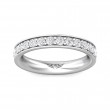 FlyerFit® Platinum Micropave Bead Set Wedding Band