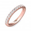 FlyerFit® 18K Pink Gold Micropave Cutdown Wedding Band