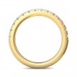 FlyerFit® 18K Yellow Gold Micropave Cutdown Wedding Band