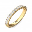 FlyerFit® 18K Yellow Gold Micropave Cutdown Wedding Band