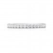 FlyerFit® Platinum Micropave Cutdown Wedding Band