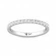 FlyerFit® Platinum Micropave Cutdown Wedding Band