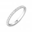 FlyerFit® Platinum Micropave Cutdown Wedding Band