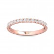 FlyerFit® 14K Pink Gold Micropave Cutdown Wedding Band