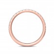 FlyerFit® 14K Pink Gold Micropave Cutdown Wedding Band