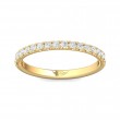 FlyerFit® 18K Yellow Gold Micropave Cutdown Wedding Band