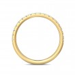 FlyerFit® 18K Yellow Gold Micropave Cutdown Wedding Band