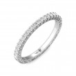 FlyerFit® 18K White Gold Vintage Wedding Band