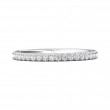 FlyerFit® 18K White Gold Micropave Cutdown Wedding Band