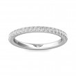 FlyerFit® 18K White Gold Micropave Cutdown Wedding Band