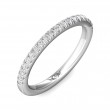 FlyerFit® 18K White Gold Micropave Cutdown Wedding Band