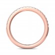 FlyerFit® 18K Pink Gold Micropave Cutdown Wedding Band