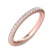 FlyerFit® 18K Pink Gold Micropave Cutdown Wedding Band