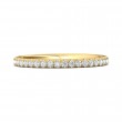 FlyerFit® 14K Yellow Gold Micropave Cutdown Wedding Band