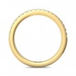 FlyerFit® 14K Yellow Gold Micropave Cutdown Wedding Band