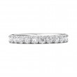 FlyerFit® 18K White Gold Micropave Cutdown Wedding Band