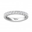 FlyerFit® 18K White Gold Micropave Cutdown Wedding Band