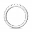 FlyerFit® 18K White Gold Micropave Cutdown Wedding Band