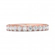 FlyerFit® 14K Pink Gold Micropave Cutdown Wedding Band