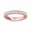 FlyerFit® 14K Pink Gold Micropave Cutdown Wedding Band