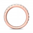 FlyerFit® 14K Pink Gold Micropave Cutdown Wedding Band