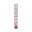 FlyerFit® 14K Pink Gold Micropave Cutdown Wedding Band