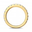 FlyerFit® 14K Yellow Gold Micropave Cutdown Wedding Band