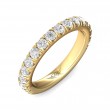 FlyerFit® 14K Yellow Gold Micropave Cutdown Wedding Band