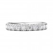 FlyerFit® 18K White Gold Micropave Cutdown Wedding Band