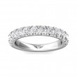 FlyerFit® 18K White Gold Micropave Cutdown Wedding Band