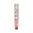 FlyerFit® 18K Pink Gold Micropave Cutdown Wedding Band