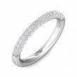 FlyerFit® Platinum Micropave Wedding Band