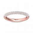 FlyerFit® 14K Pink Gold Micropave Wedding Band