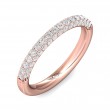 FlyerFit® 14K Pink Gold Micropave Wedding Band