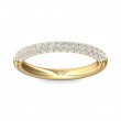 FlyerFit® 18K Yellow Gold Micropave Wedding Band