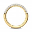 FlyerFit® 18K Yellow Gold Micropave Wedding Band