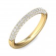 FlyerFit® 18K Yellow Gold Micropave Wedding Band