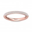 FlyerFit® 18K Pink Gold Micropave Wedding Band