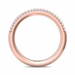 FlyerFit® 18K Pink Gold Micropave Wedding Band