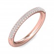 FlyerFit® 18K Pink Gold Micropave Wedding Band