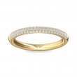 FlyerFit® 14K Yellow Gold Micropave Wedding Band