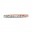 FlyerFit® 14K Pink Gold Micropave Bead Set Wedding Band