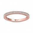 FlyerFit® 14K Pink Gold Micropave Bead Set Wedding Band