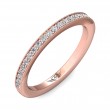 FlyerFit® 14K Pink Gold Micropave Bead Set Wedding Band