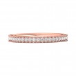 FlyerFit® 18K Pink Gold Micropave Bead Set Wedding Band