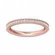 FlyerFit® 18K Pink Gold Micropave Bead Set Wedding Band