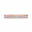 FlyerFit® 18K Pink Gold Micropave Bead Set Wedding Band