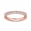 FlyerFit® 18K Pink Gold Micropave Bead Set Wedding Band